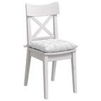 Cuscini per Seduta 4 pcs Bianco 40 x 40 x 6 cm Tessuto