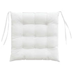 Cuscini per Seduta 4 pcs Bianco 40 x 40 x 6 cm Tessuto