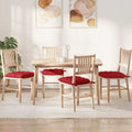 Cuscini per Seduta 4 pcs Rosso 40 x 40 x 6 cm Tessuto