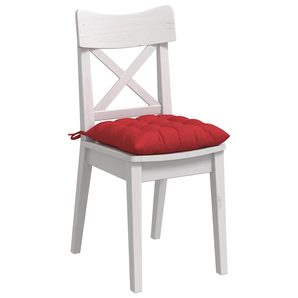 Cuscini per Seduta 4 pcs Rosso 40 x 40 x 6 cm Tessuto