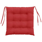Cuscini per Seduta 4 pcs Rosso 40 x 40 x 6 cm Tessuto