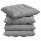 Cuscini per Seduta 4 pcs Grigio Nuvola 40 x 40 x 6 cm Tessuto