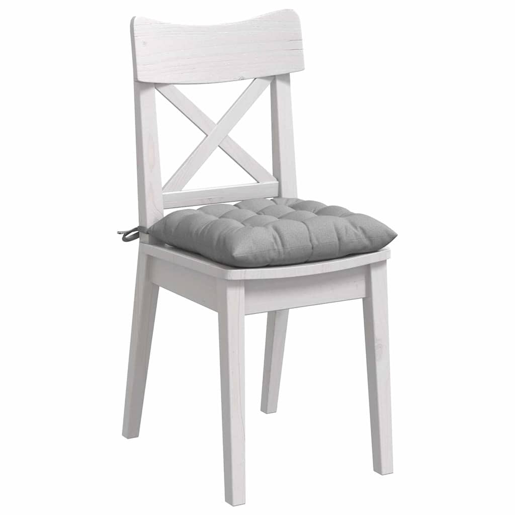 Cuscini per Seduta 4 pcs Grigio Nuvola 40 x 40 x 6 cm Tessuto