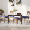 Cuscini per Seduta 4 pcs Blu jeans 40 x 40 x 6 cm Tessuto