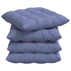 Cuscini per Seduta 4 pcs Blu jeans 40 x 40 x 6 cm Tessuto