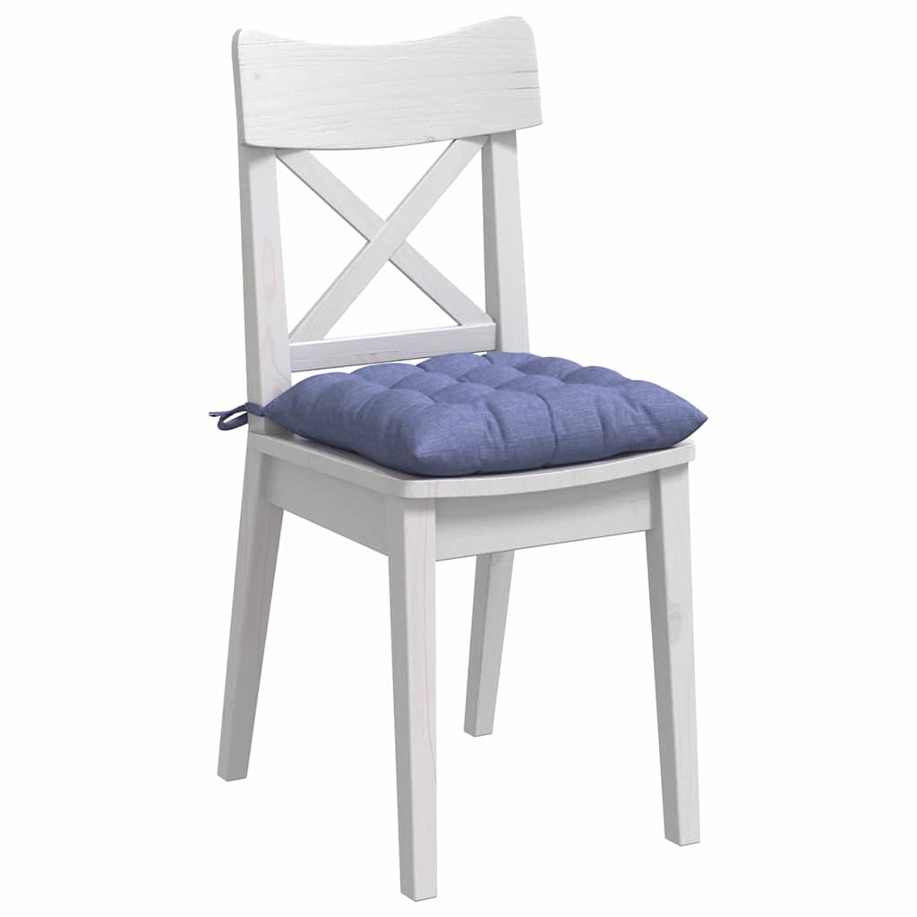 Cuscini per Seduta 4 pcs Blu jeans 40 x 40 x 6 cm Tessuto