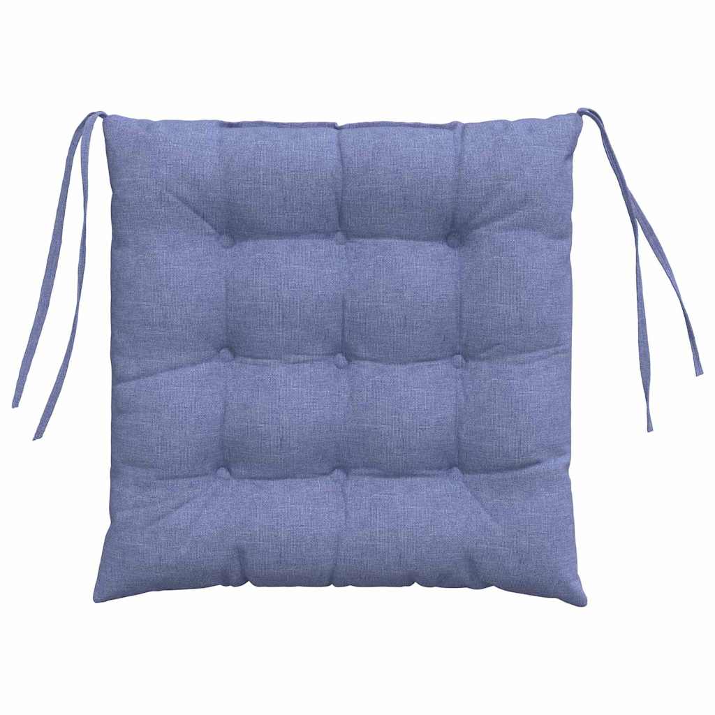 Cuscini per Seduta 4 pcs Blu jeans 40 x 40 x 6 cm Tessuto