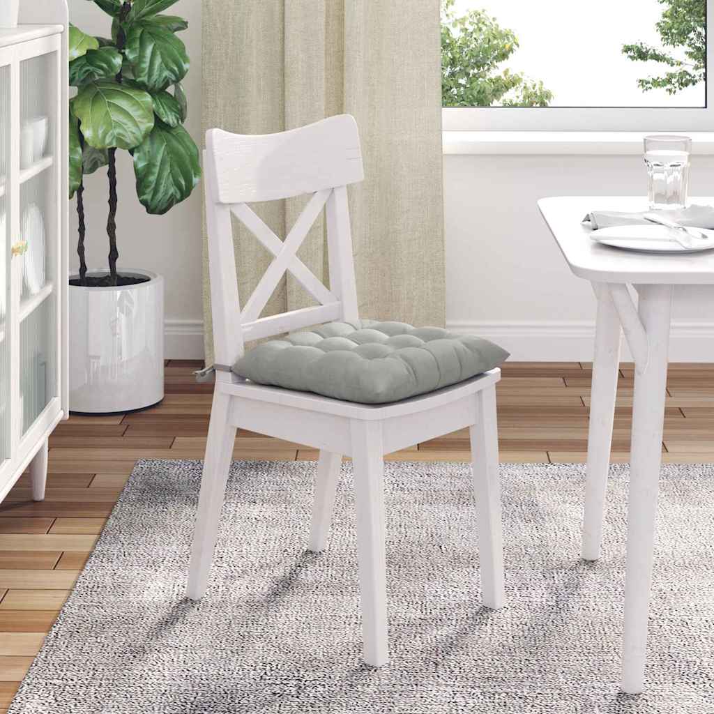 Cuscini per Seduta 4 pcs Grigio chiaro 40 x 40 x 6 cm