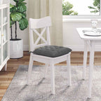 Cuscini per Seduta 4 pcs Grigio scuro 40 x 40 x 6 cm Microfibra