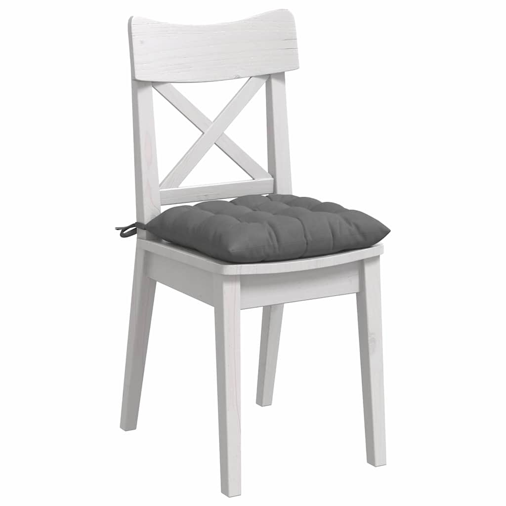 Cuscini per Seduta 4 pcs Grigio scuro 40 x 40 x 6 cm Microfibra