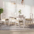 Cuscini per Seduta 4 pcs Crema 40 x 40 x 6 cm Microfibra