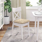 Cuscini per Seduta 4 pcs Crema 40 x 40 x 6 cm Microfibra