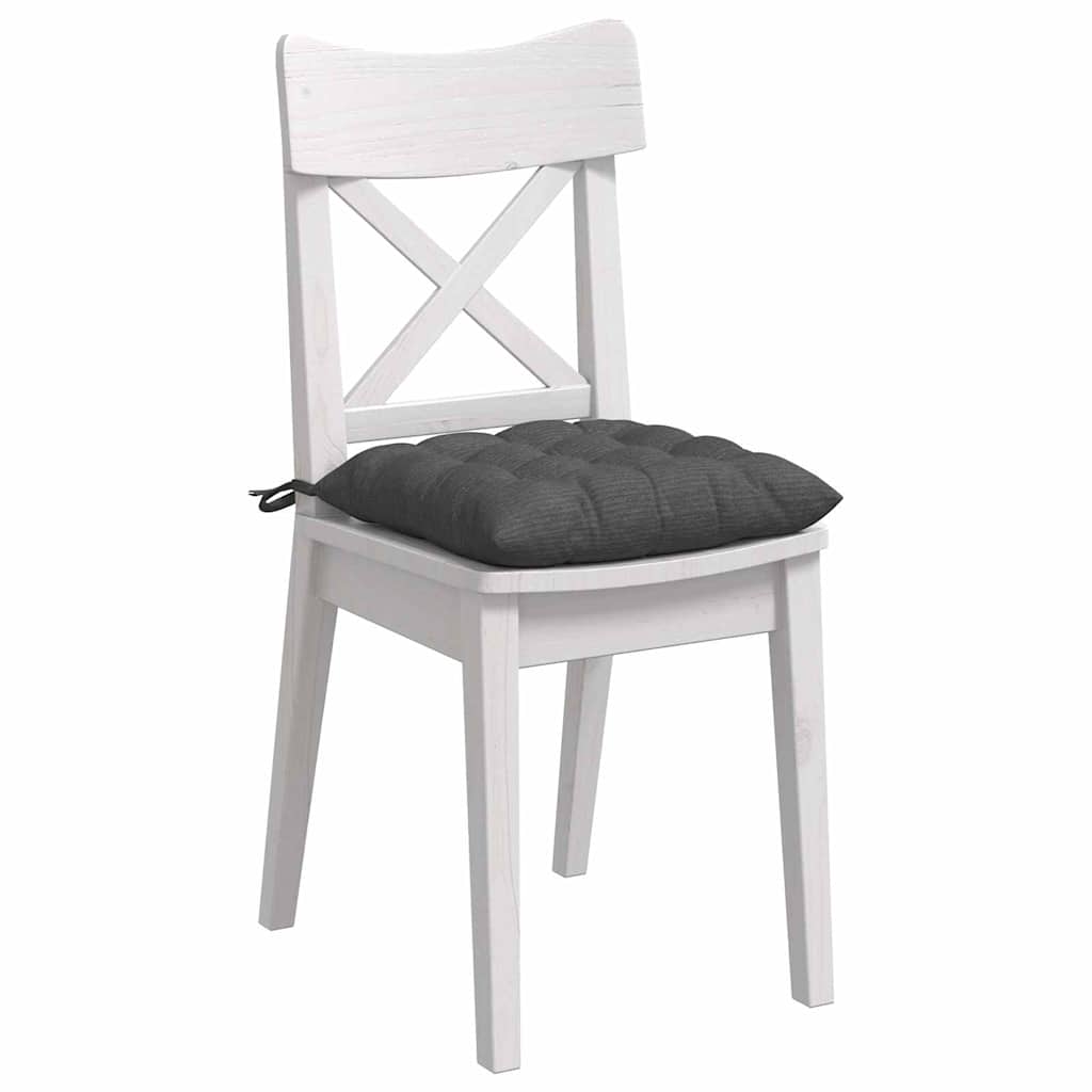 Cuscini per Seduta 4 pcs Grigio scuro 40 x 40 x 6 cm