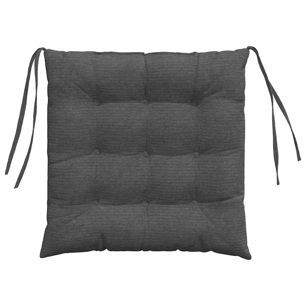 Cuscini per Seduta 4 pcs Grigio scuro 40 x 40 x 6 cm