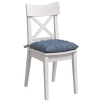Cuscini per Seduta 4 pcs Blu 40 x 40 x 6 cm Tessuto in Cords