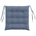 Cuscini per Seduta 4 pcs Blu 40 x 40 x 6 cm Tessuto in Cords