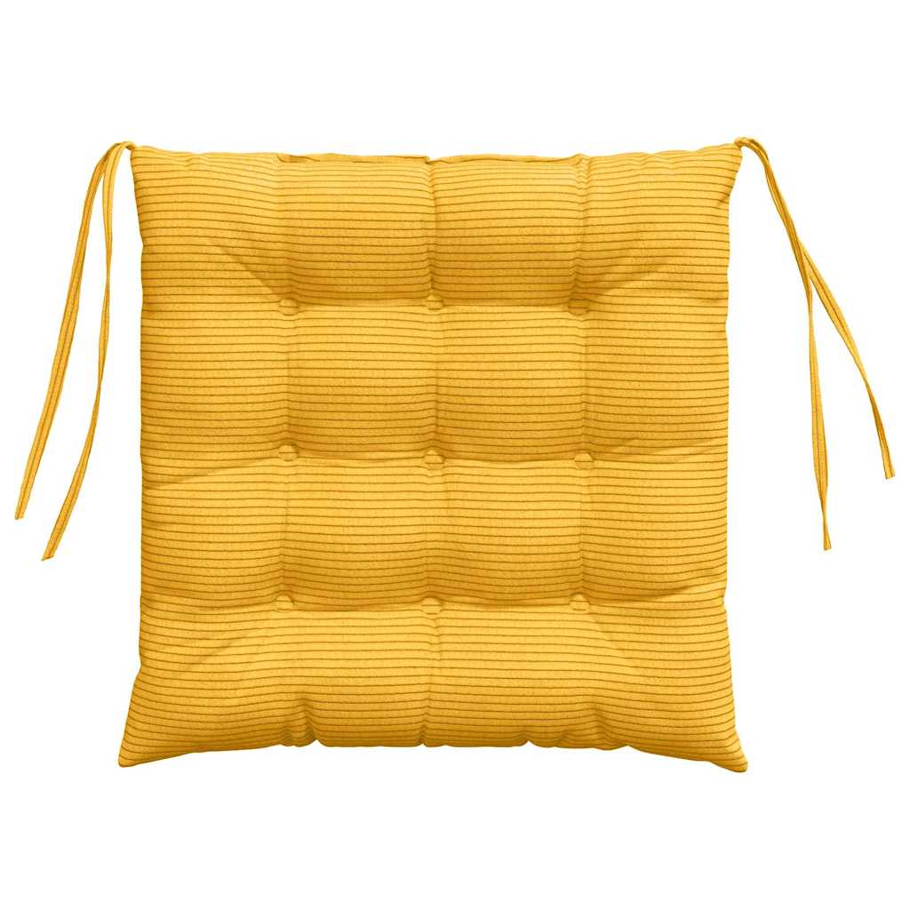 Cuscini per Seduta 4 pcs Giallo Chiaro 40 x 40 x 6 cm