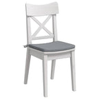 Cuscini per Seduta 4 pcs Grigio chiaro 40 x 40 x 3 cm Tessuto