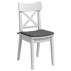 Cuscini per Seduta 4 pcs Grigio scuro 40 x 40 x 3 cm Tessuto