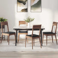 Cuscini per Seduta 4 pcs Nero 40 x 40 x 3 cm Tessuto
