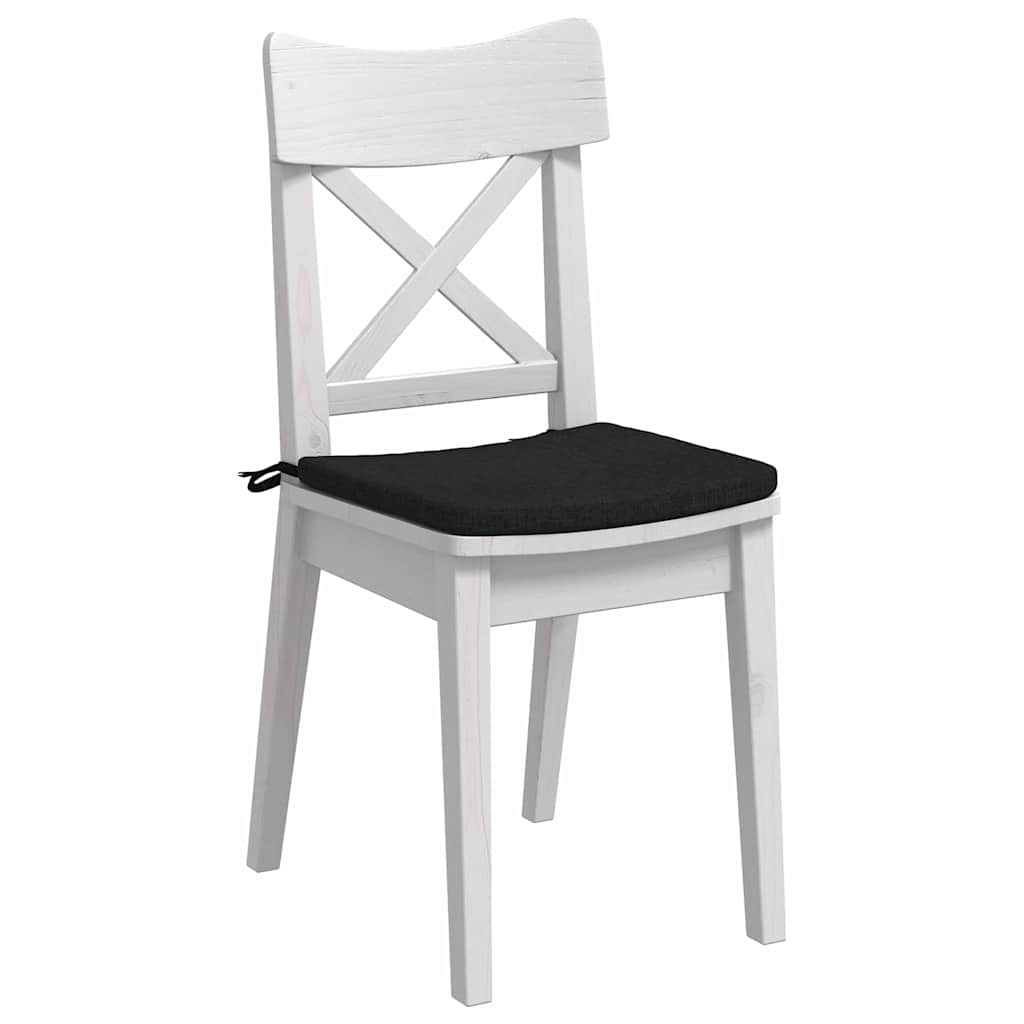Cuscini per Seduta 4 pcs Nero 40 x 40 x 3 cm Tessuto