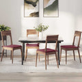 Cuscini per Seduta 4 pcs Rosso Vino 40 x 40 x 3 cm Tessuto