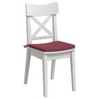 Cuscini per Seduta 4 pcs Rosso Vino 40 x 40 x 3 cm Tessuto