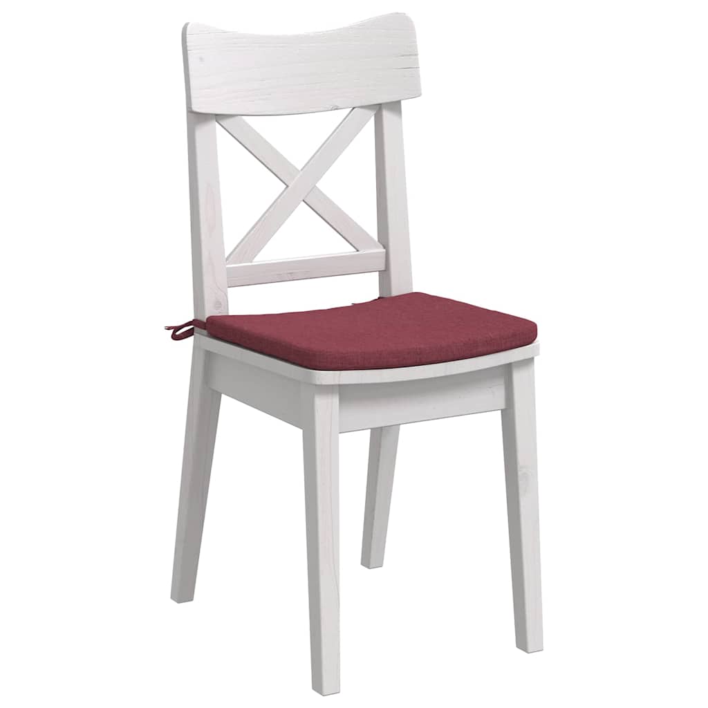 Cuscini per Seduta 4 pcs Rosso Vino 40 x 40 x 3 cm Tessuto