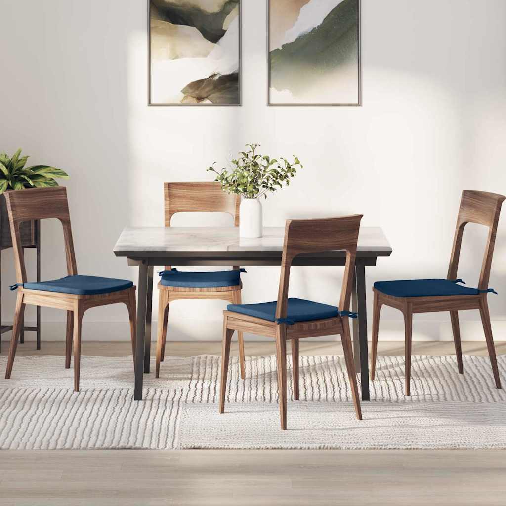 Cuscini per Seduta 4 pcs Blu 40 x 40 x 3 cm Tessuto
