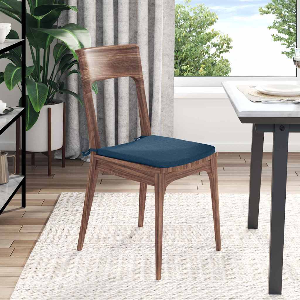 Cuscini per Seduta 4 pcs Blu 40 x 40 x 3 cm Tessuto