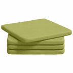 Cuscini per Seduta 4 pcs Verde chiaro 40 x 40 x 3 cm Tessuto