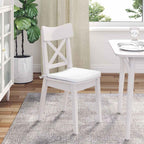 Cuscini per Seduta 4 pcs Bianco 40 x 40 x 3 cm Tessuto