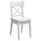 Cuscini per Seduta 4 pcs Bianco 40 x 40 x 3 cm Tessuto