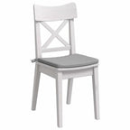 Cuscini per Seduta 4 pcs Grigio Nuvola 40 x 40 x 3 cm Tessuto