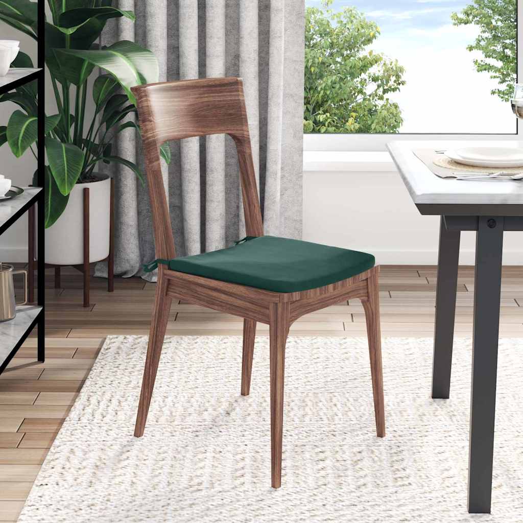 Cuscini per Seduta 4 pcs Verde Scuro 40 x 40 x 3 cm Velluto