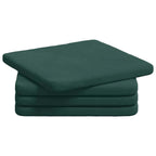Cuscini per Seduta 4 pcs Verde Scuro 40 x 40 x 3 cm Velluto