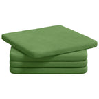 Cuscini per Seduta 4 pcs Verde chiaro 40 x 40 x 3 cm Velluto