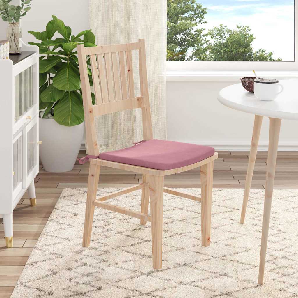 Cuscini per Seduta 4 pcs Rosa 40 x 40 x 3 cm Velluto