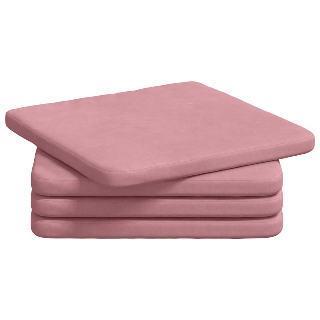 Cuscini per Seduta 4 pcs Rosa 40 x 40 x 3 cm Velluto