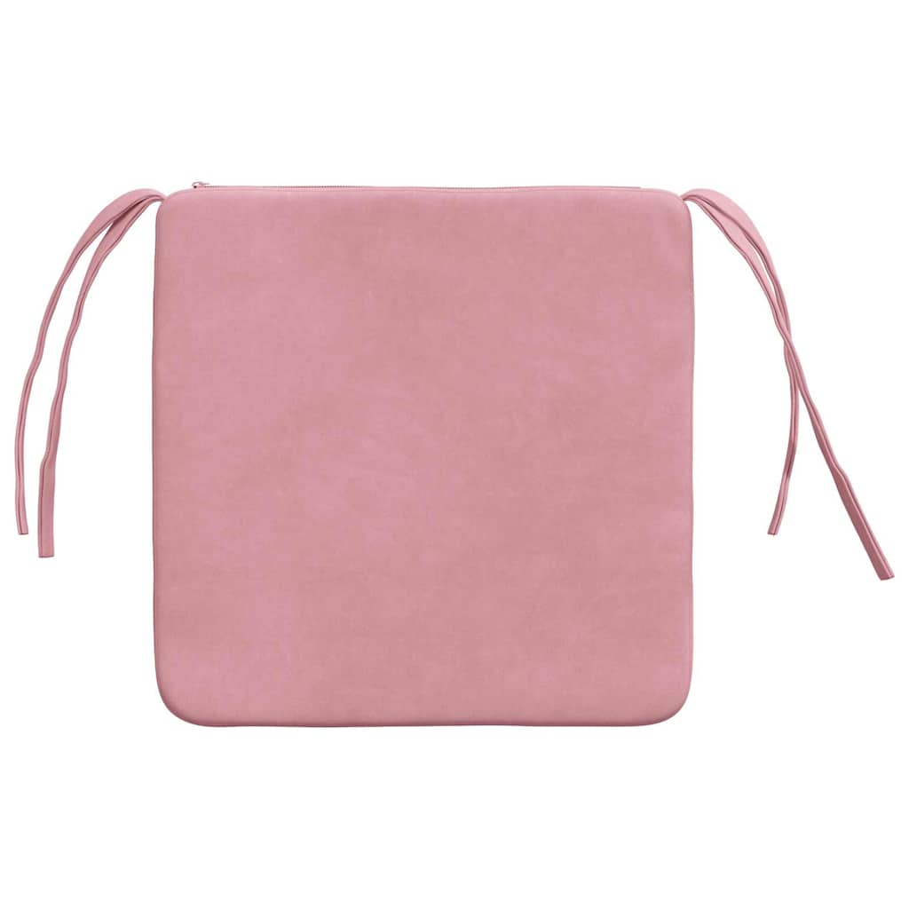 Cuscini per Seduta 4 pcs Rosa 40 x 40 x 3 cm Velluto