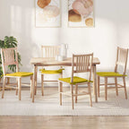 Cuscini per Seduta 4 pcs Giallo 40 x 40 x 3 cm Velluto