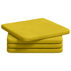 Cuscini per Seduta 4 pcs Giallo 40 x 40 x 3 cm Velluto
