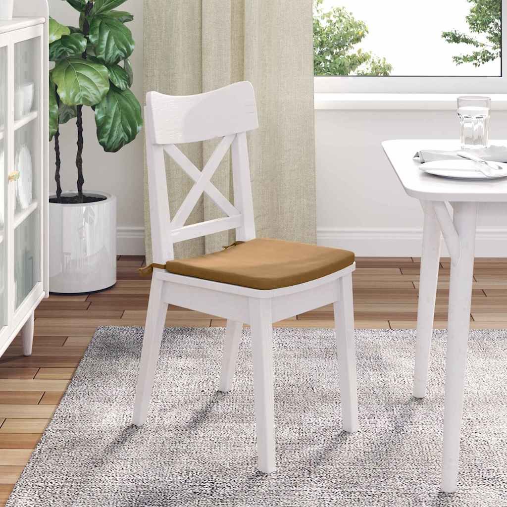 Cuscini per Seduta 4 pcs Marrone 40 x 40 x 3 cm Velluto