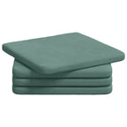 Cuscini per Seduta 4 pcs Verde Mare 40 x 40 x 3 cm Velluto