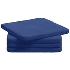 Cuscini per Seduta 4 pcs Blu Polizia 40 x 40 x 3 cm Velluto