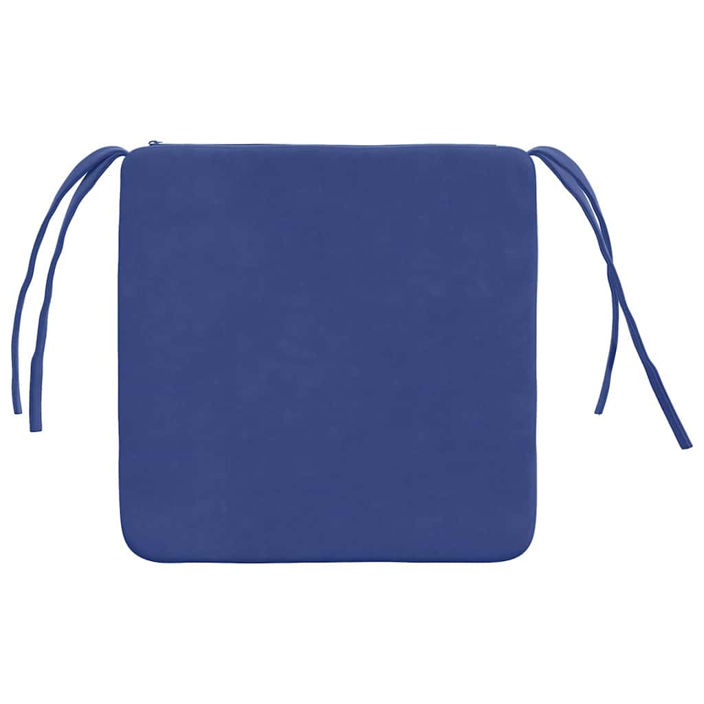 Cuscini per Seduta 4 pcs Blu Polizia 40 x 40 x 3 cm Velluto