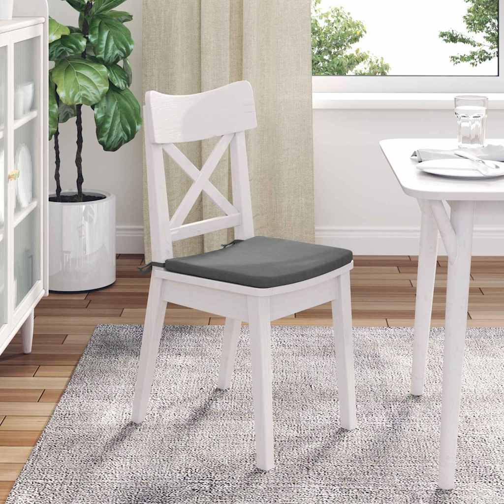 Cuscini per Seduta 4 pcs Grigio scuro 40 x 40 x 3 cm