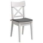 Cuscini per Seduta 4 pcs Grigio scuro 40 x 40 x 3 cm