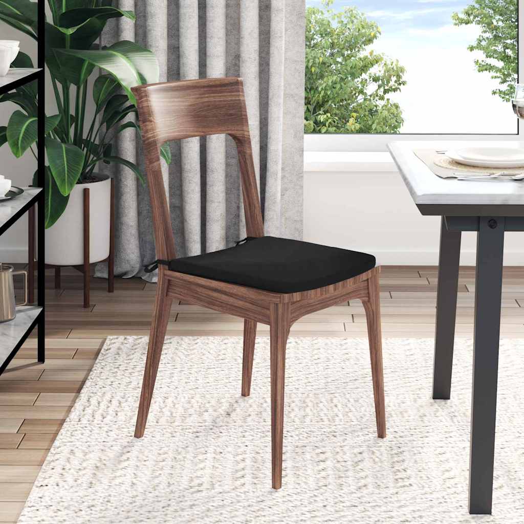 Cuscini per Seduta 4 pcs Nero 40 x 40 x 3 cm