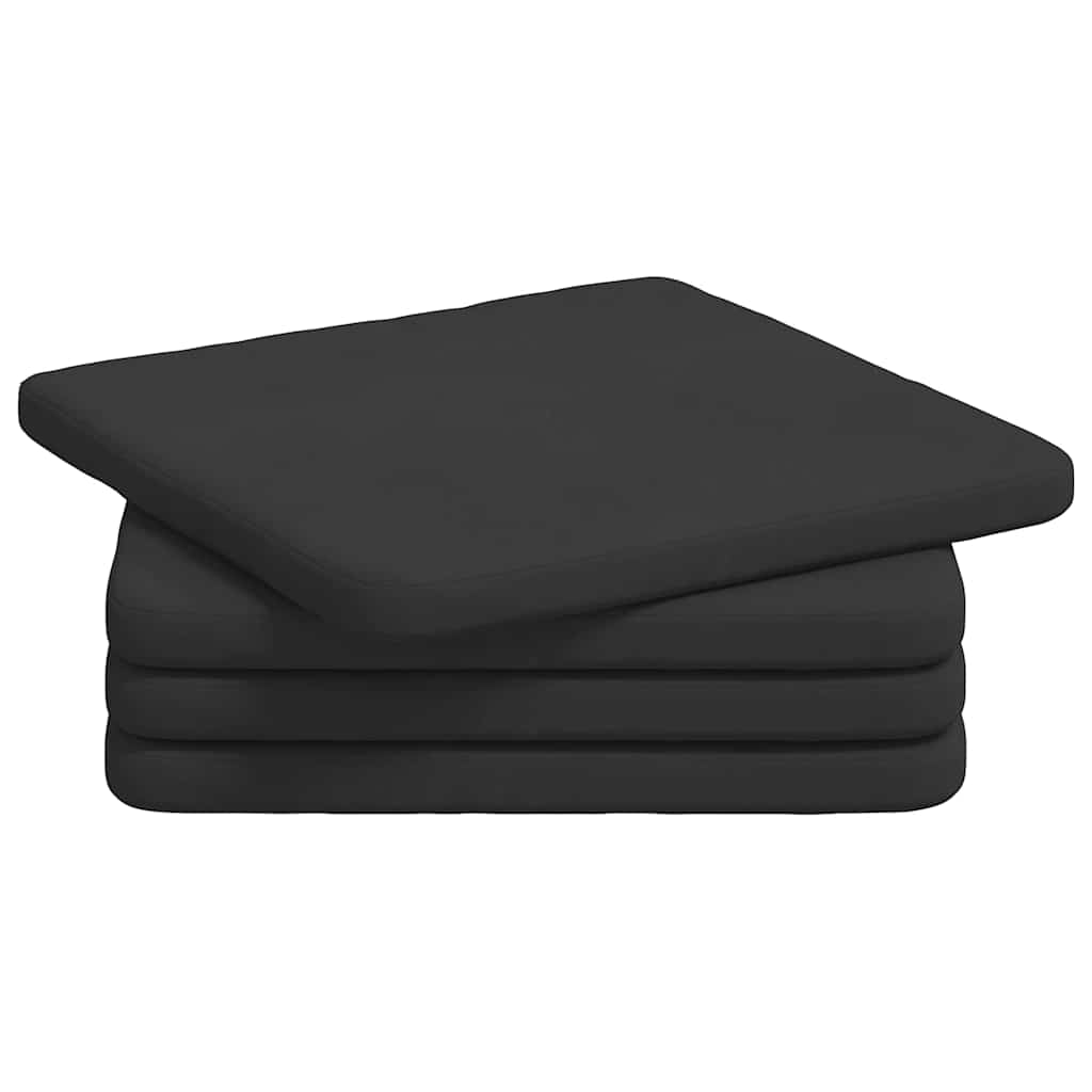 Cuscini per Seduta 4 pcs Nero 40 x 40 x 3 cm